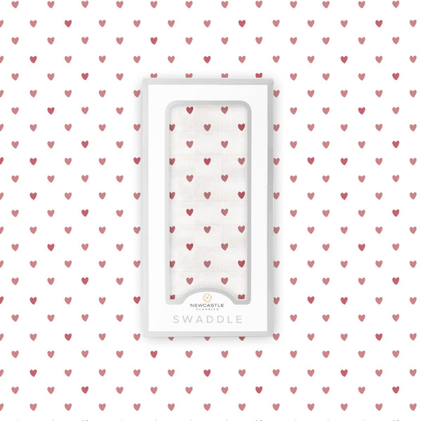 Two Hearts Bamboo Swaddle