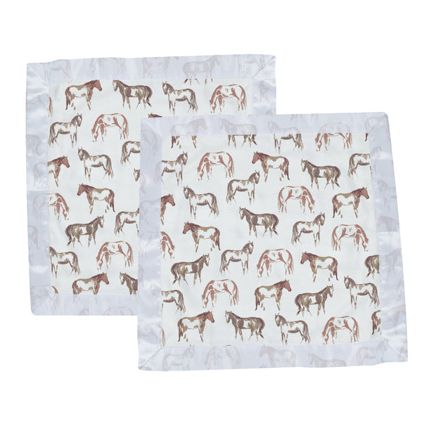 Wild Horse Bamboo Muslin Security Baby Blankie