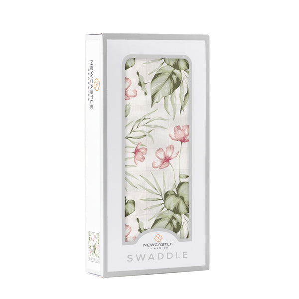 Silver Pink Orchid Swaddle