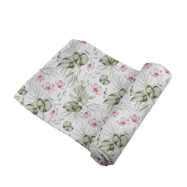 Silver Pink Orchid Swaddle