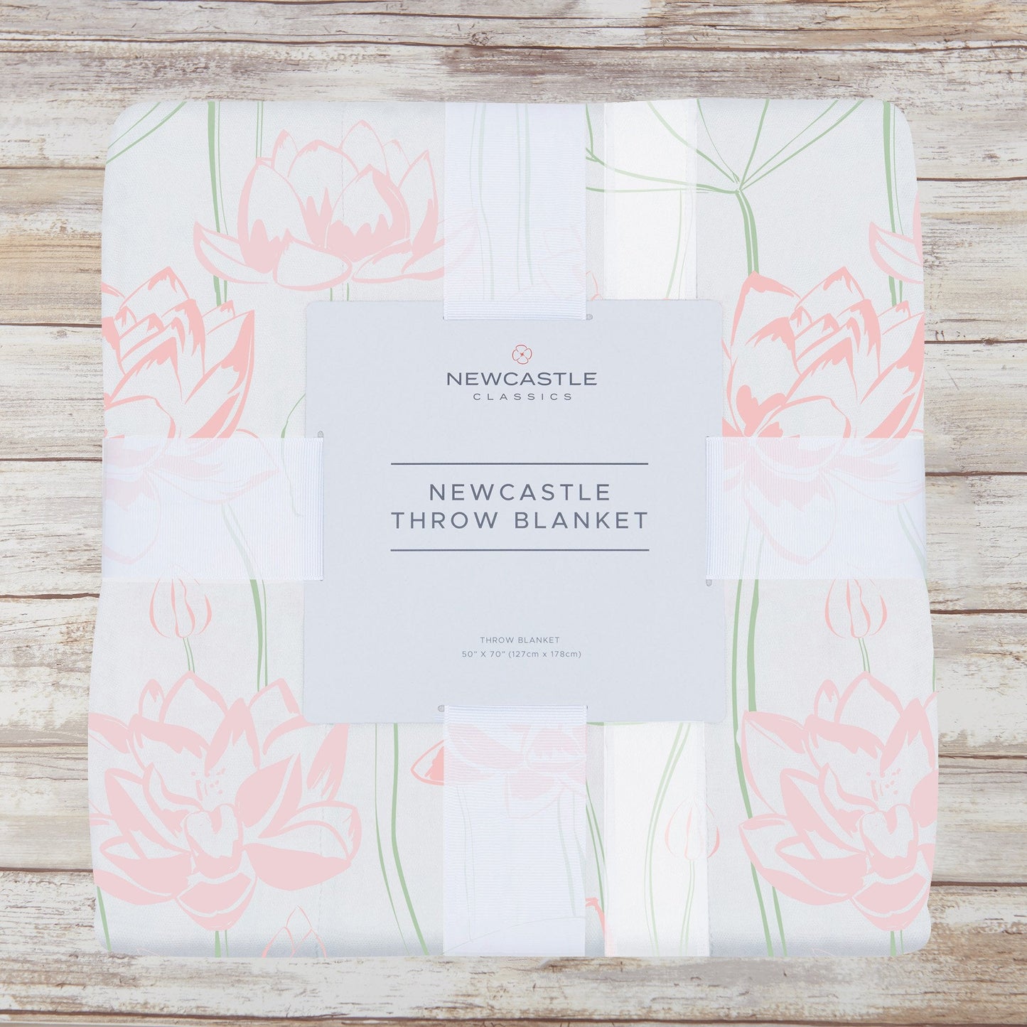 Water Lily Bamboo Throw Blanket