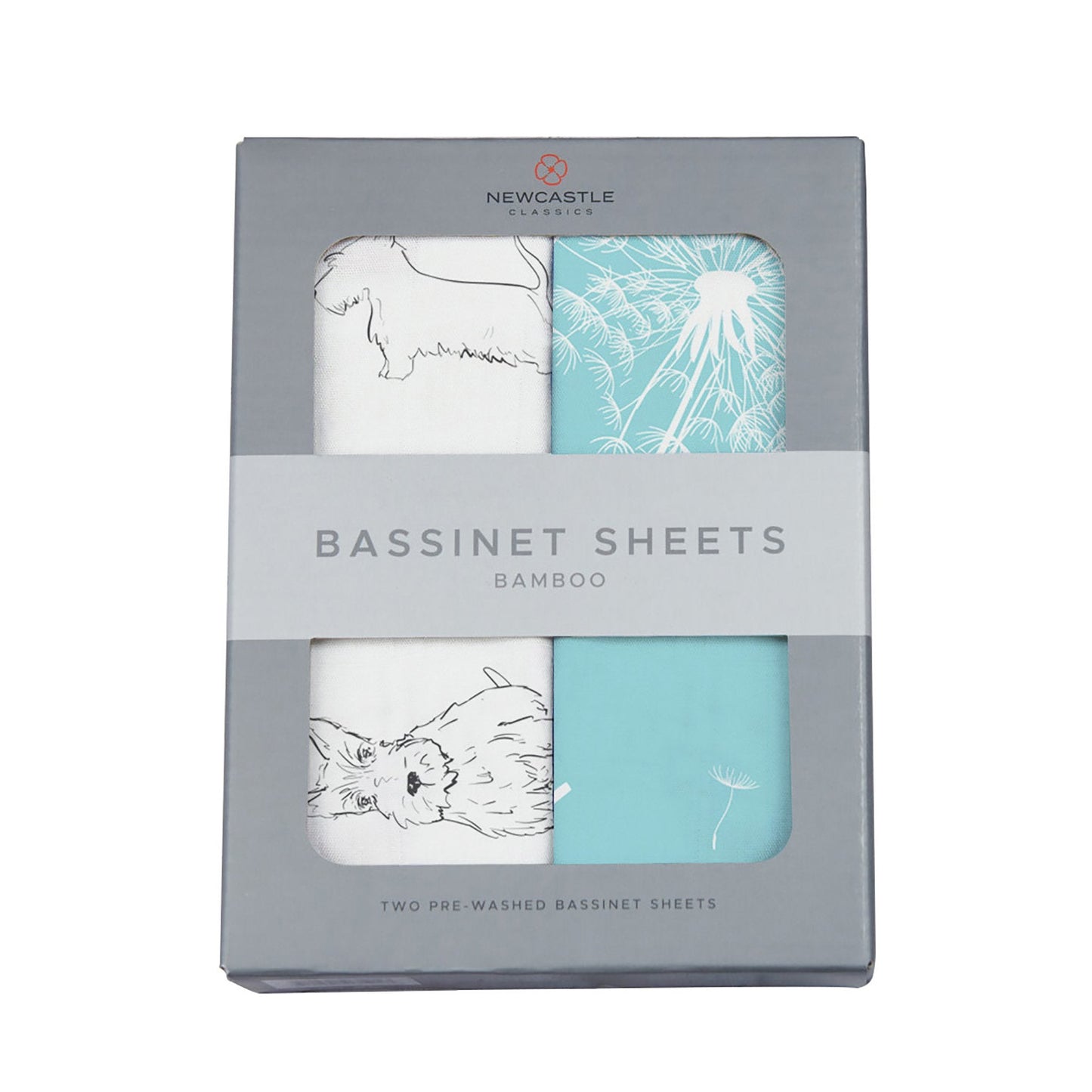 Corgi and Dandelion Seeds Bamboo Changing Pad Cover/Bassinet Sheets
