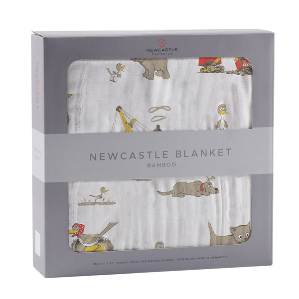 Are You My Mother? Bamboo Muslin Newcastle Blanket with Book Set