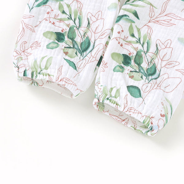 Organic Cotton Muslin Baby Tie Print Jumpsuit