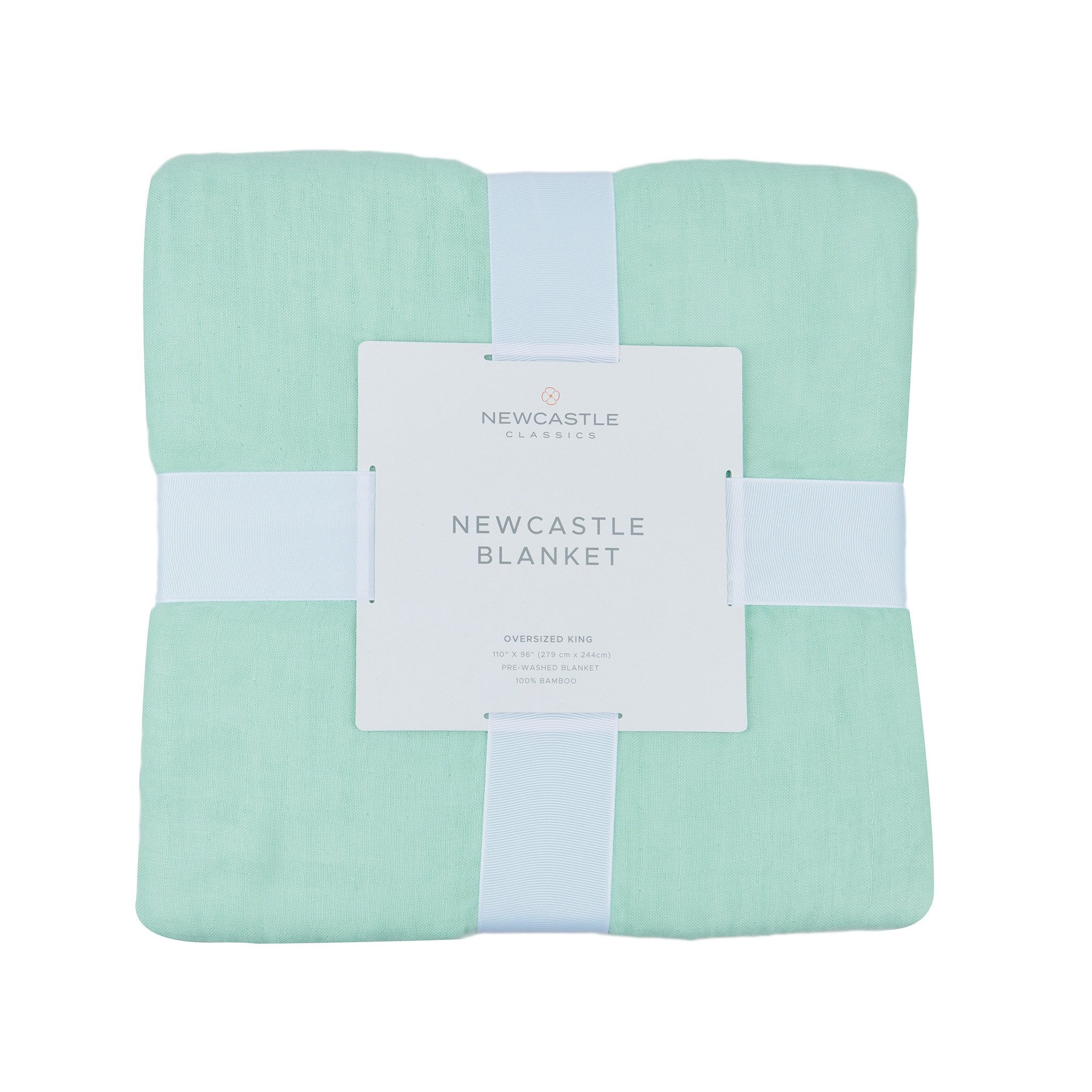 Seafoam Green Oversized King Luxury Bamboo Bed Blanket