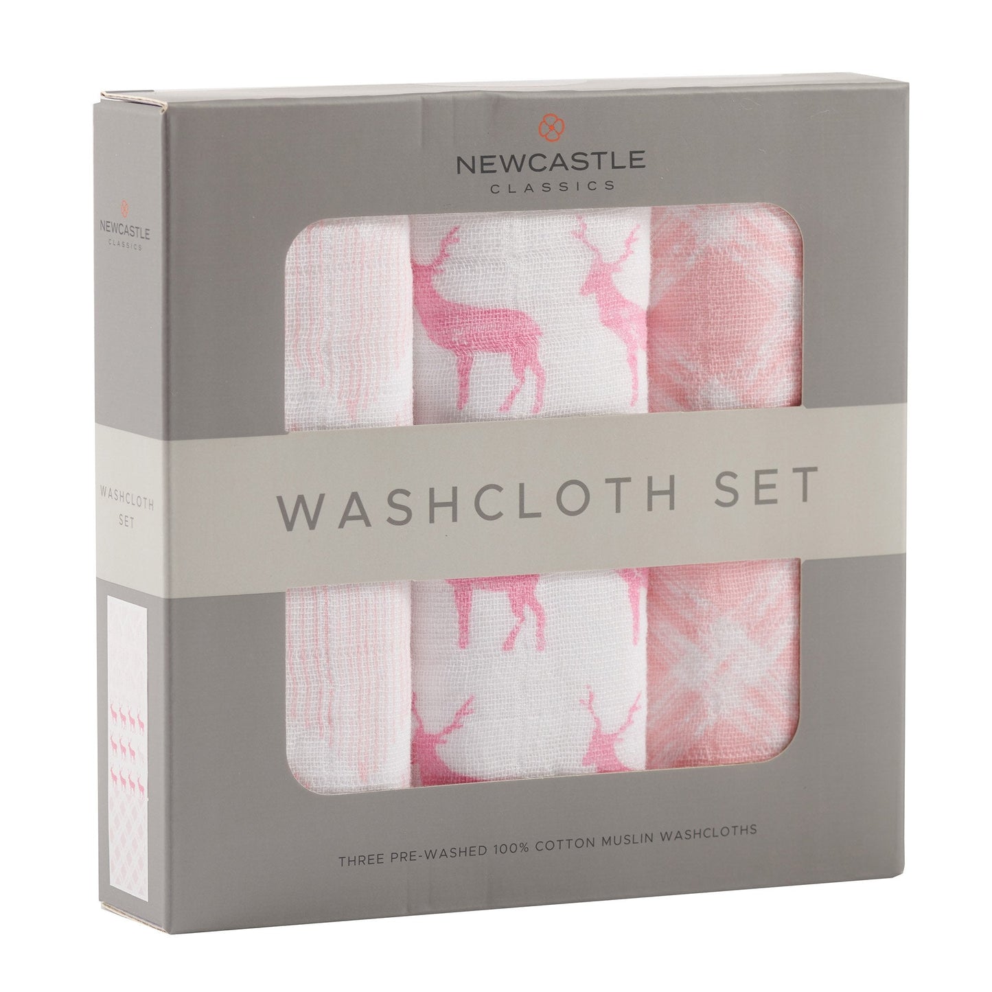 Pop of Pink Wash Cloth set 3PK