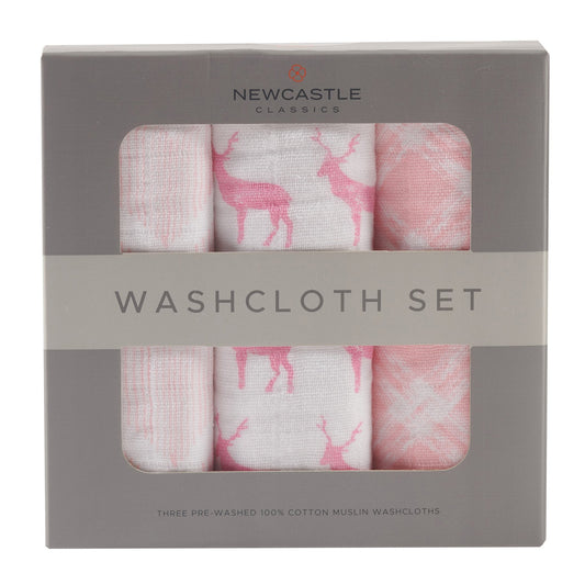 Pop of Pink Wash Cloth set 3PK