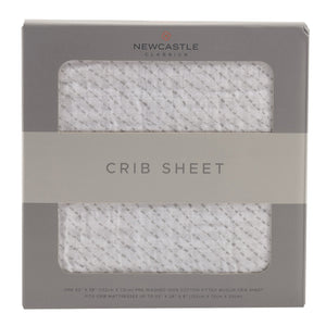 Spotted Wave Cotton Muslin Crib Sheet