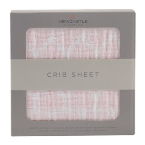 Matchstick Hearts Cotton Muslin Crib Sheet