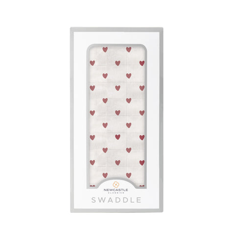 Two Hearts Bamboo Swaddle