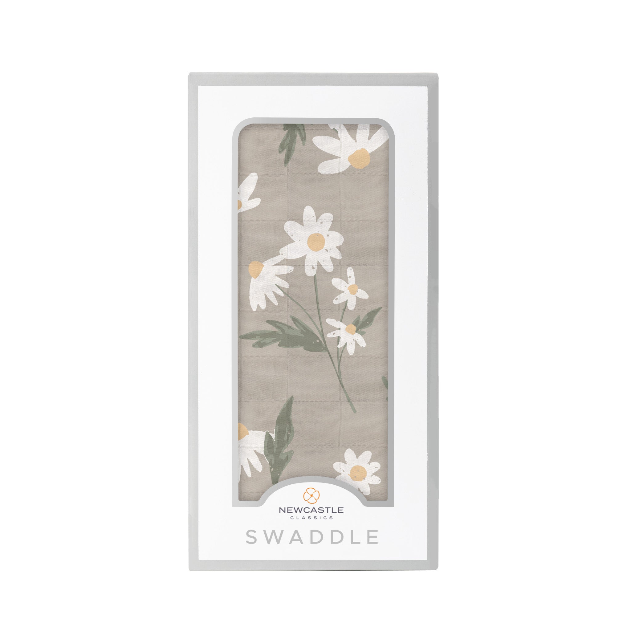 White Daisy Bamboo Swaddle