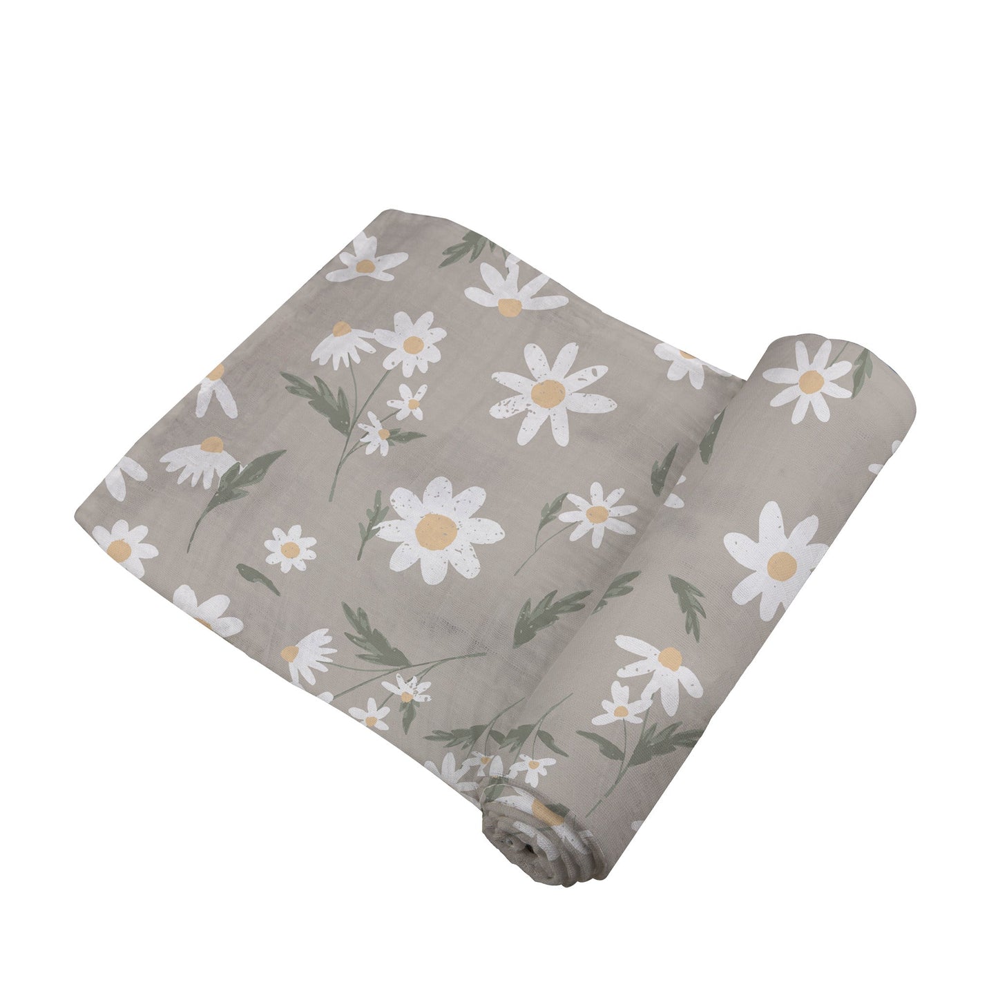 White Daisy Bamboo Swaddle