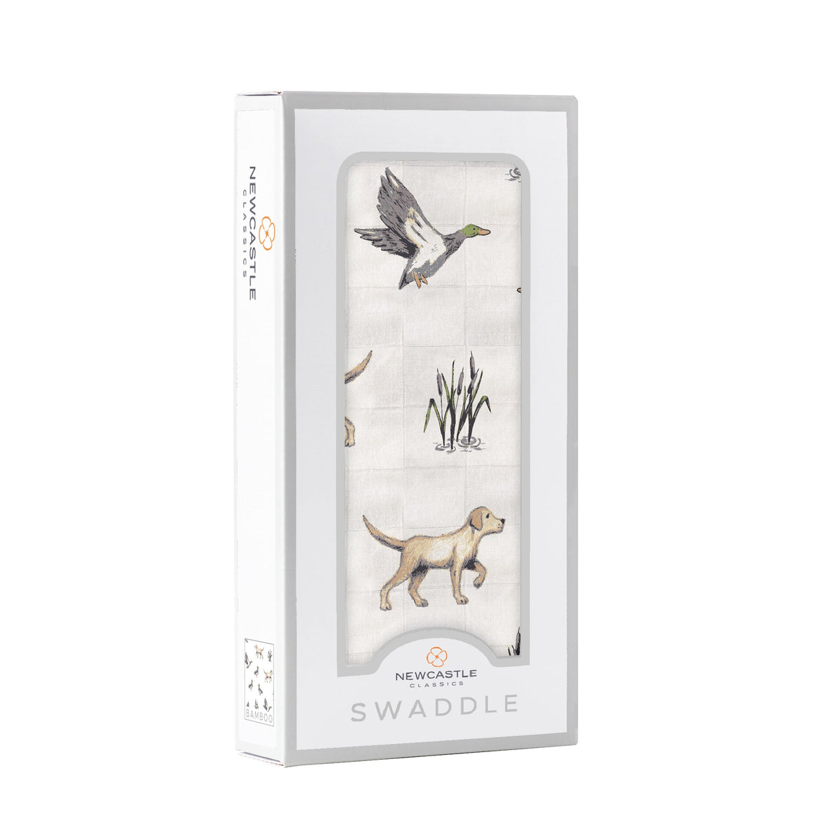 Lab and Ducks Bamboo Swaddle