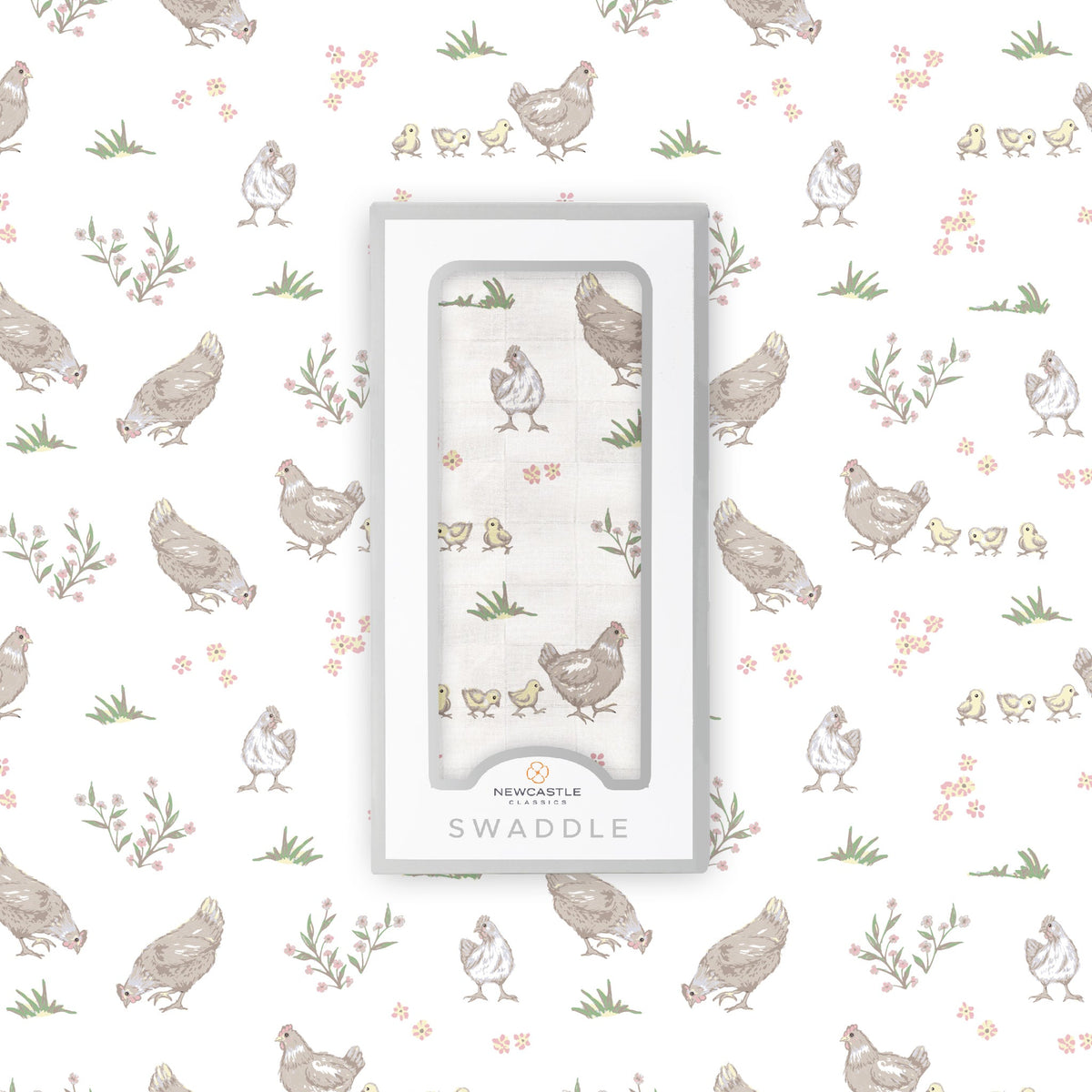 Farm Chickens Bamboo Swaddle
