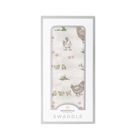 Farm Chickens Bamboo Swaddle