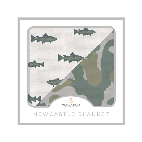 Gone Fishing and Hunter's Camo Newcastle Blanket