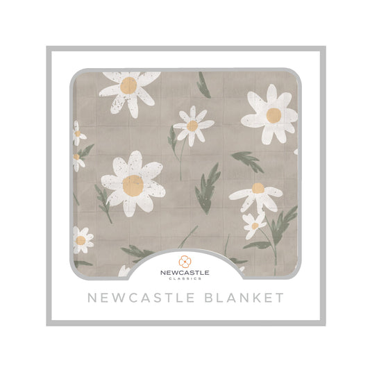 White Daisy Bamboo Newcastle Blanket