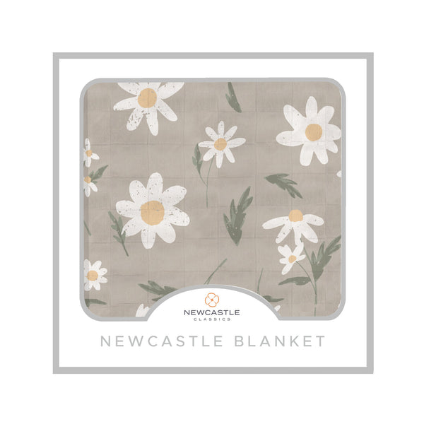 White Daisy Bamboo Newcastle Blanket