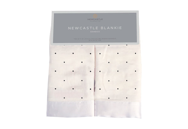 Black and White Polka Dot Bamboo Newcastle Blankie