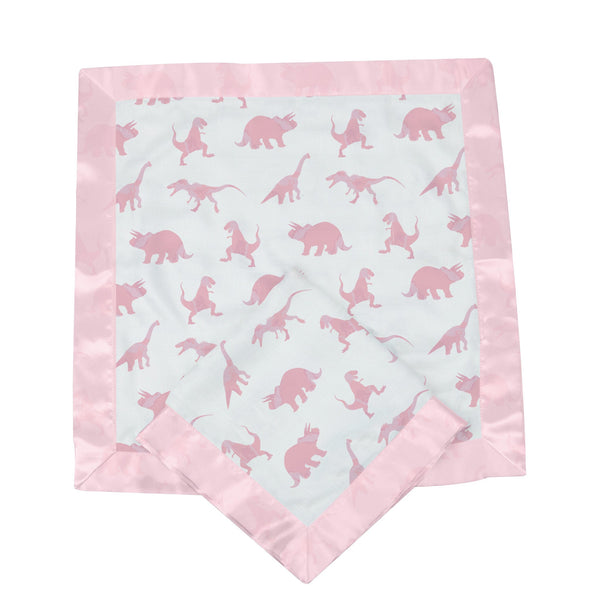 Pink Dinosaurs Bamboo Newcastle Blankie