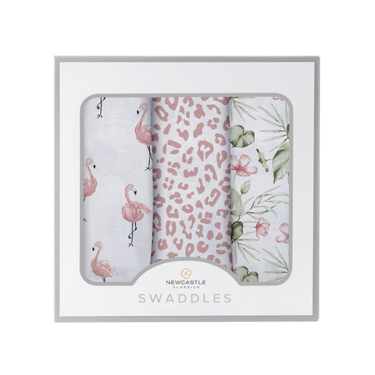 Tropical Paradise Bamboo Muslin Swaddle 3PK