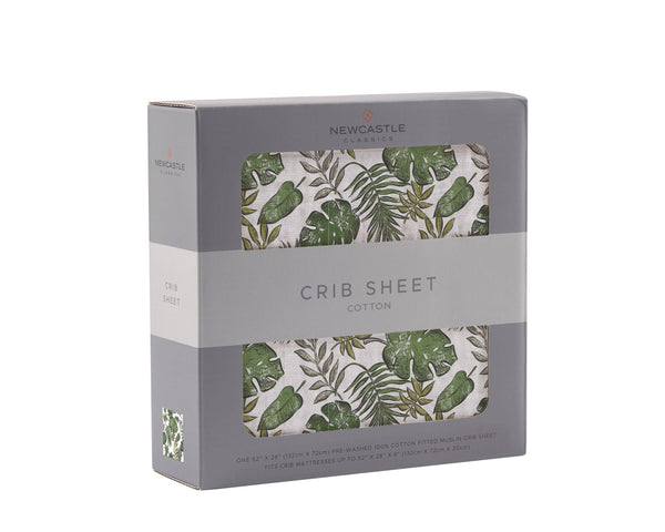 Tropical Forest Cotton Muslin Crib Sheet