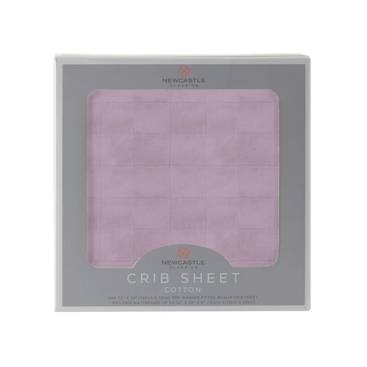 Orchid Lavender Cotton Crib Sheet