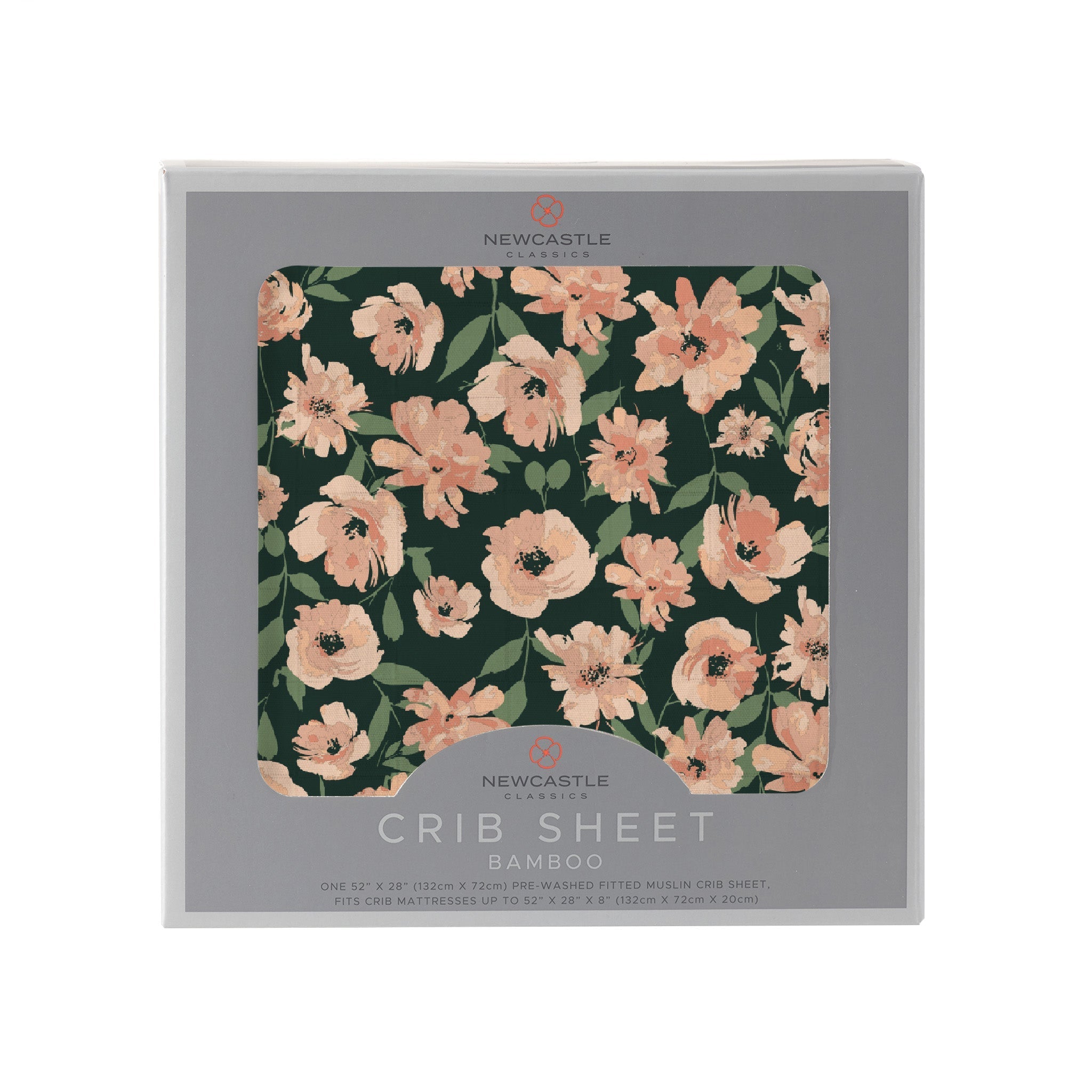 Serenity Floral Bamboo Crib Sheet Serenity Floral Bamboo Crib Sheet