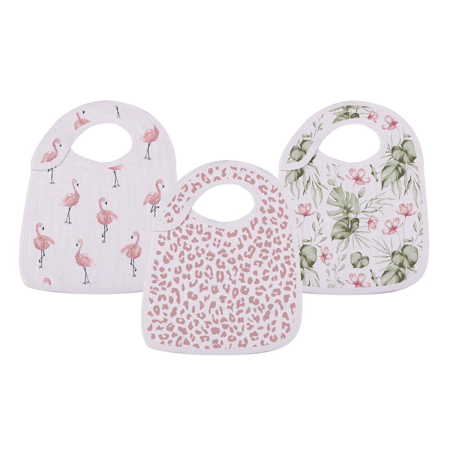 Tropical Paradise Bamboo Snap Bibs 3PK