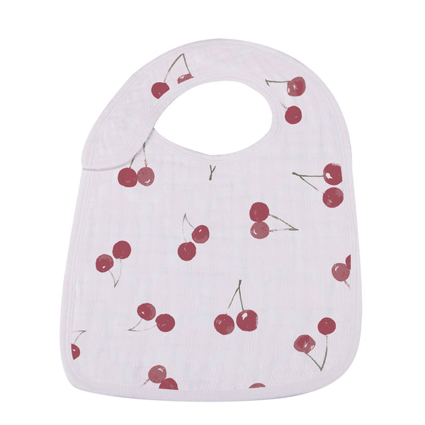 Sweetheart Cherry Hearts Snap Bib set