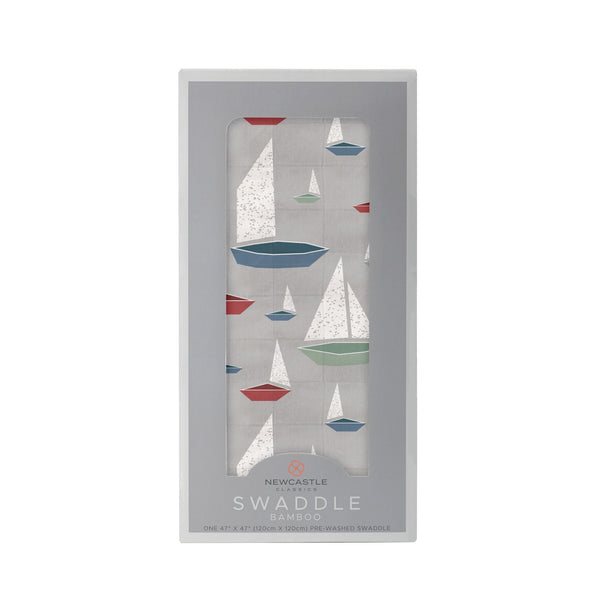 Marina Sailboats Bamboo Swaddle