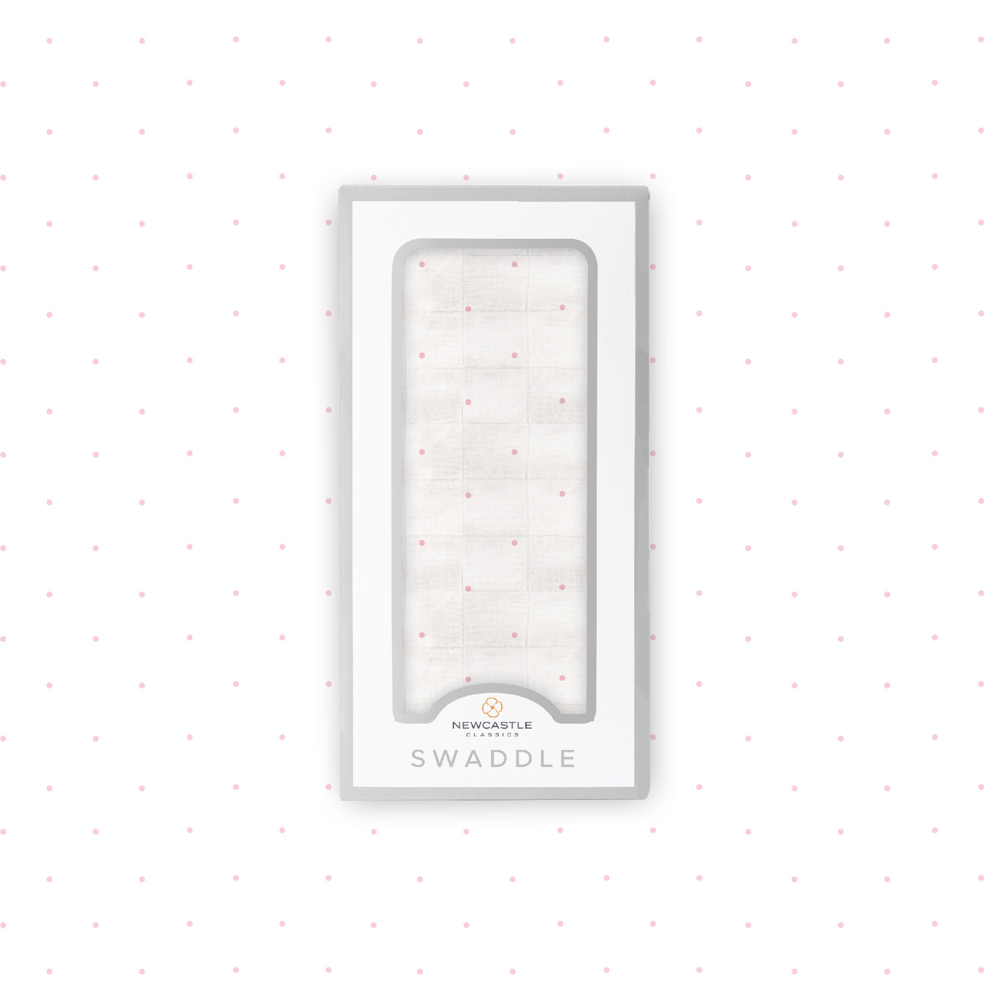 Pink Polka Dot Bamboo Muslin Swaddle