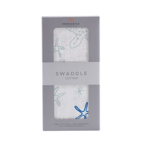 Starfish Cotton Muslin Swaddle