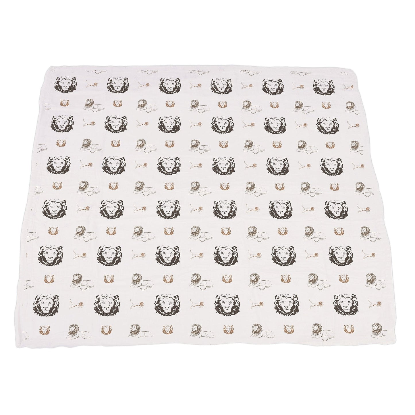 Hear Me Roar Lion and Rhinos and Elephants Bamboo Newcastle Blanket