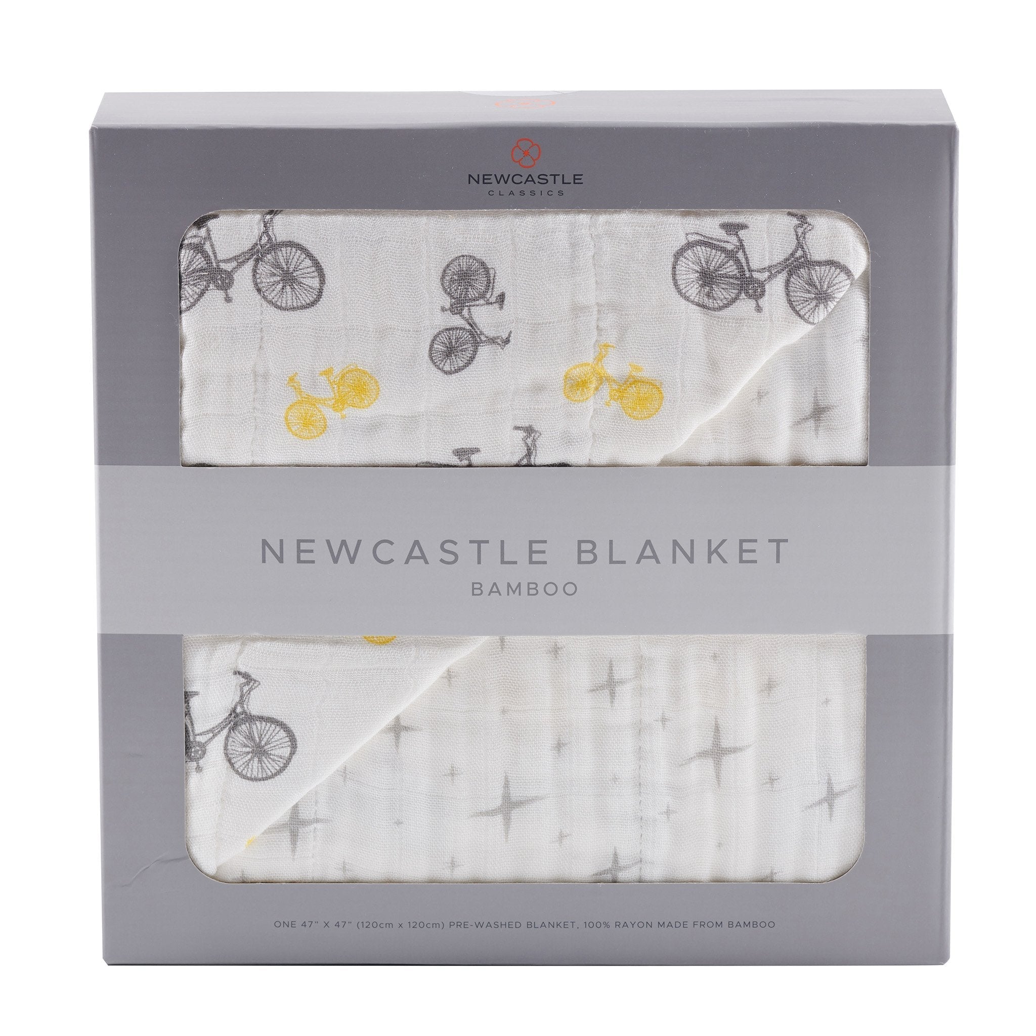 Vintage Bicycle and Northern Star Bamboo Muslin Newcastle Blanket | Newcastle Classics