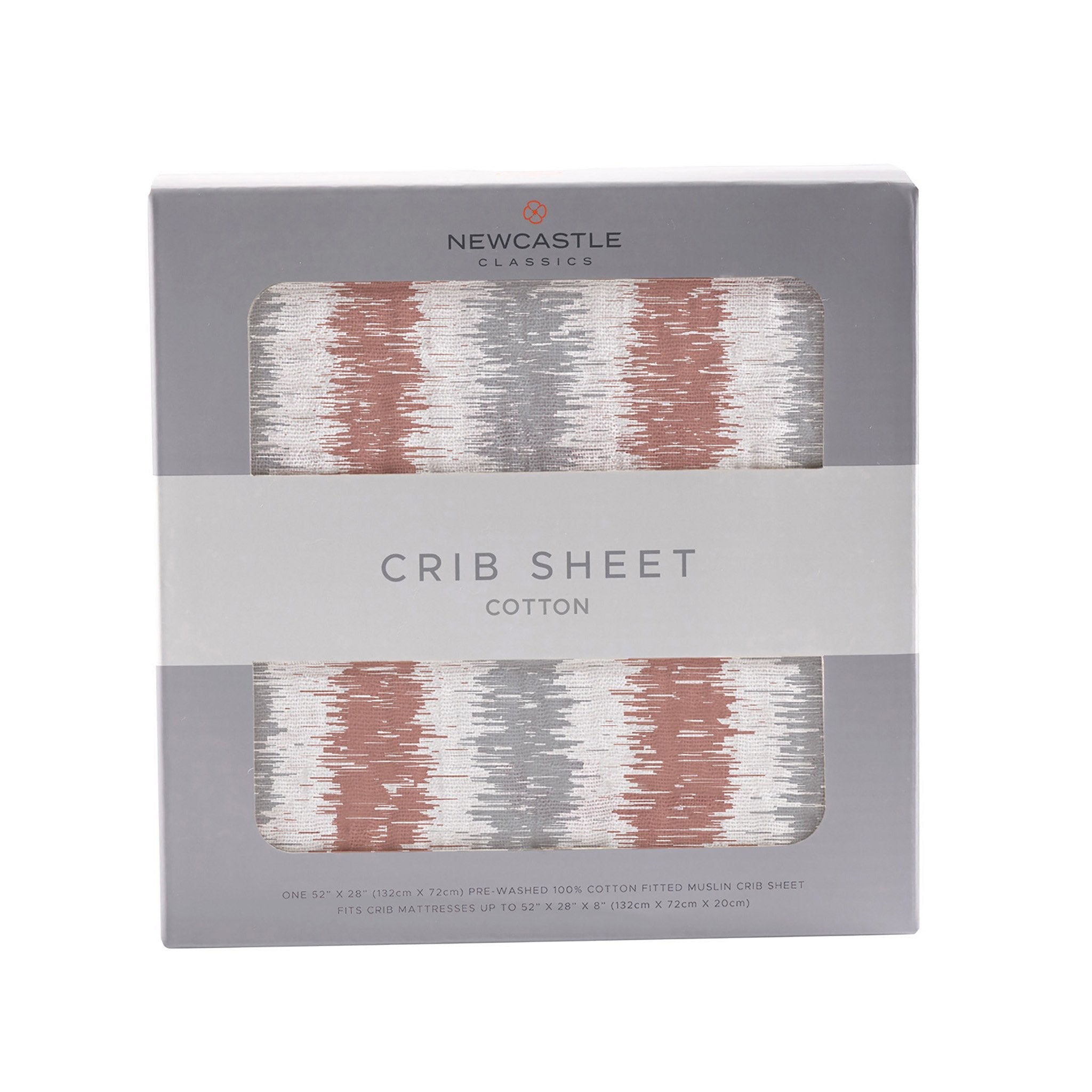 Western Stripe Cotton Muslin Crib Sheet