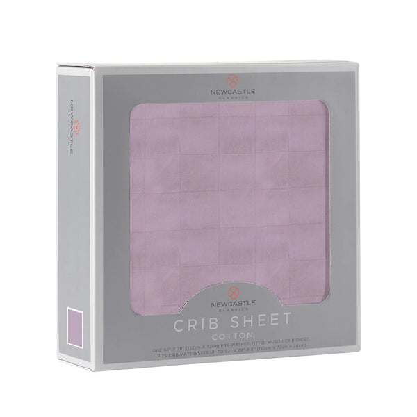 Orchid Lavender Cotton Crib Sheet